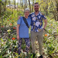 Luke and Carrie exploring Clivia