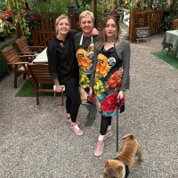 Carrie with daughters Jade and Kyla and Marvel the Sharpei